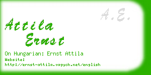 attila ernst business card